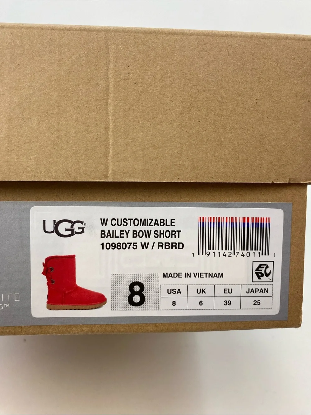 UGG Red Suede Fleece-Lined Mid-Calf Boots